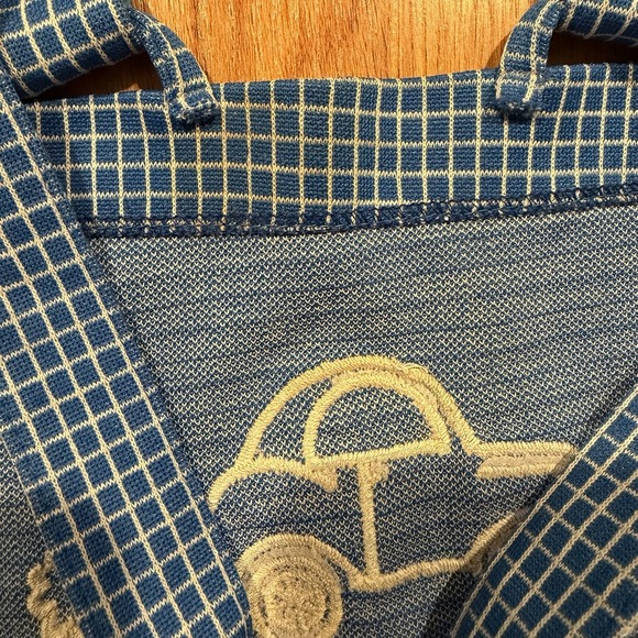 Vintage Carter's Overalls 18M Blue Check Car Appliqué 70's Made in USA 23–26 lbs - Picture 9 of 13